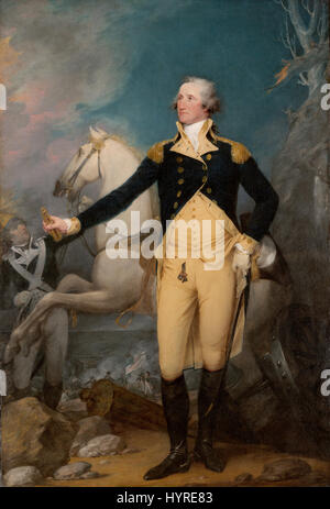 General George Washington a Trenton da John Trumbull(1792) Foto Stock