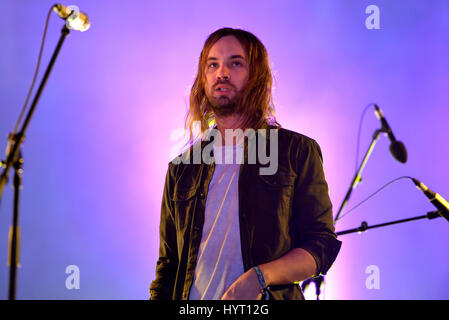 Barcellona - giu 2: Tame Impala (band psichedelica) eseguire in concerto al suono di Primavera 2016 Festival il 2 giugno 2016 a Barcellona, Spagna. Foto Stock