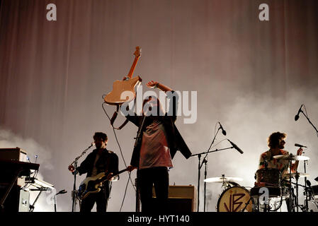 Barcellona - giu 2: Tame Impala (band psichedelica) eseguire in concerto al suono di Primavera 2016 Festival il 2 giugno 2016 a Barcellona, Spagna. Foto Stock