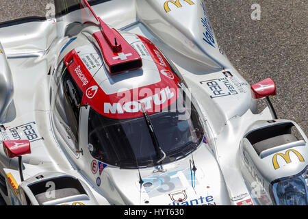 Monza, Italia - 01 Aprile 2017: Oreca 07 - Gibson di Bykolles Vaillante Racing Team di ribellione, pilotato da J. Canal e B. Senna durante la FIA WEC Foto Stock