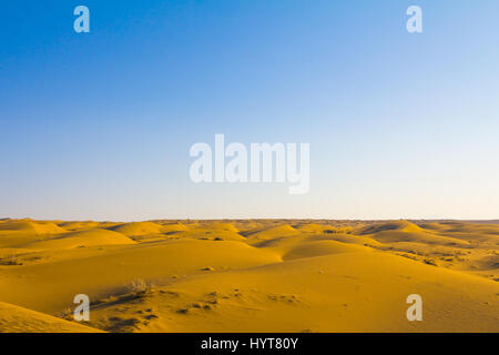 Le dune di sabbia del deserto Maranjab, vicino a Kashan, Iran Maranjab Aran Bidgol nella città settentrionale di Aran Bidgol situato nella provincia di Isfahan. Questo deser Foto Stock