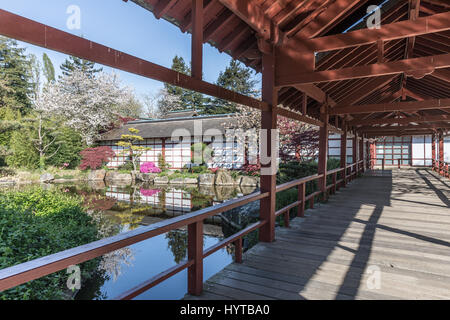 Giapponese-struttura ispirata a Versailles isola in Nantes, Francia Foto Stock