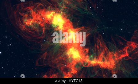 Ravvicinamento al fantastico e colorato nebulosa. Galaxy realistica Via Lattea Foto Stock