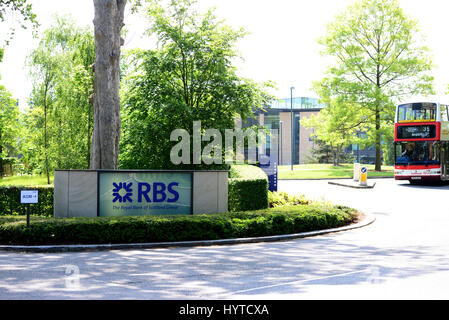 The Royal Bank of Scotland's Edinburgh sede come il 2015 AGM ottiene in corso Foto Stock