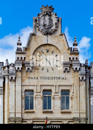 Casa concistoriali o palazzo comunale in Santander Cantabria Spagna settentrionale Foto Stock