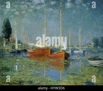 Claude Monet (1840-1926). Pittore Francese. Impressionismo. Barche rosse, Argenteuil. 1875. Il Museo d' Orsay. Parigi. La Francia. Foto Stock