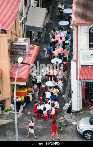 Vista aerea della città vecchia di caffetteria e ristorante, Ipoh, Perak, Malaysia Foto Stock
