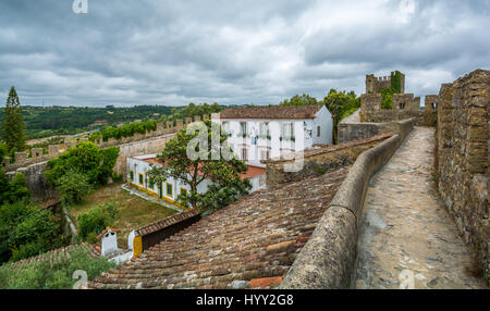 Scenic estate vista in Obidos, Distretto di Leiria, Portogallo Foto Stock