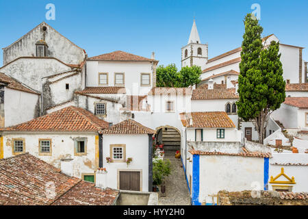 Scenic estate vista in Obidos, Distretto di Leiria, Portogallo Foto Stock