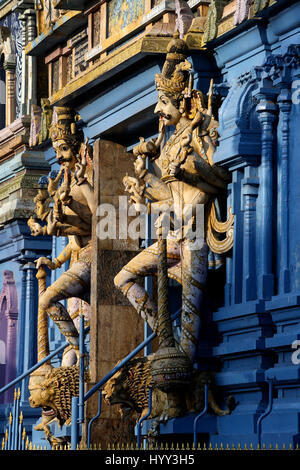 Pettah Colombo Sri Lanka nuovo Kathiresan Kovil tempio dedicato al dio della guerra Murugan ingresso Foto Stock