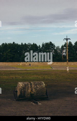 Campo di concentramento di Sachsenhausen Foto Stock