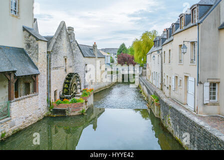 Vista panoramica di Bayeux, storica cittadina della Bassa Normandia, Francia, può-08-2016 Foto Stock