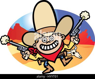 Cowboy. Illustrazione Vettoriale. Illustrazione Vettoriale