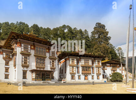 Kurjey Lhakhang tempio Bumthang Jakar Valley (Bhutan) Foto Stock