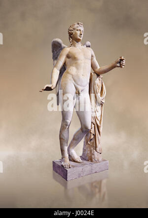 Statua di Eros che noto come il genio di Borghese - una copia romana del IV secolo A.C. originale greco, Collezione Borghese Inv n. Signor 207 o Ma 435, Louvre Foto Stock