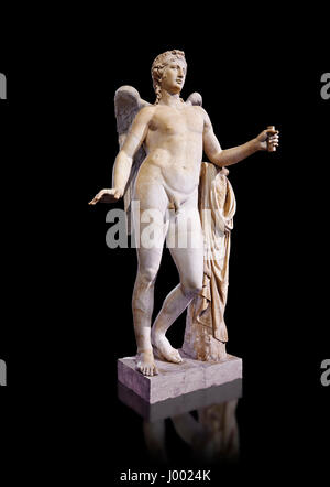 Statua di Eros che noto come il genio di Borghese - una copia romana del IV secolo A.C. originale greco, Collezione Borghese Inv n. Signor 207 o Ma 435, Louvre Foto Stock