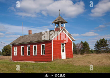 Vecchio rosso School House Foto Stock