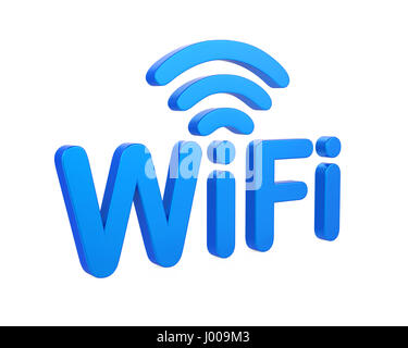 Simbolo WiFi isolato Foto Stock