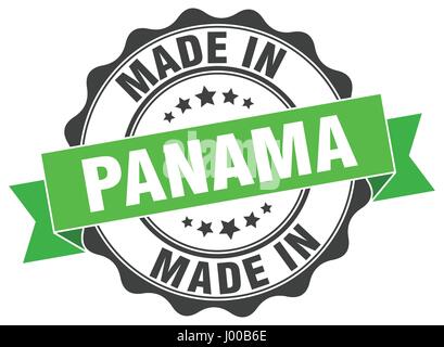 Realizzato in Panama guarnizione tonda Illustrazione Vettoriale