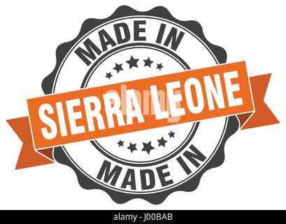 Realizzato in Sierra Leone guarnizione tonda Illustrazione Vettoriale