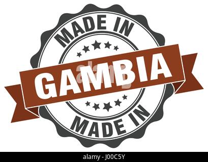 Realizzati in Gambia guarnizione tonda Illustrazione Vettoriale