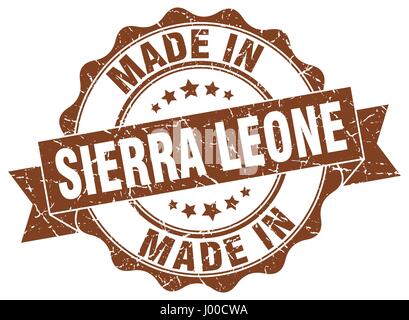 Realizzato in Sierra Leone guarnizione tonda Illustrazione Vettoriale