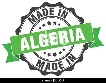 Realizzati in Algeria guarnizione tonda Illustrazione Vettoriale