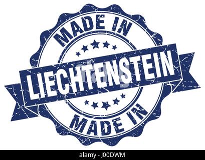 Realizzati in Liechtenstein guarnizione tonda Illustrazione Vettoriale