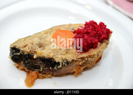 Gefilte fish - cibo ebreo Foto Stock