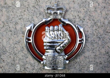 Corazzata Royal Corps memorial cap badge Foto Stock