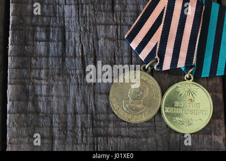 Medaglie guerra mondiale grande composizione Foto Stock