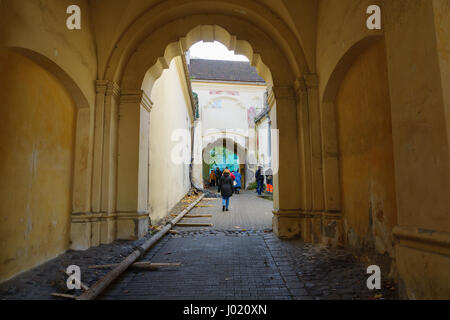 Vilnius, Lituania - 16 Ottobre 2016: Vilnius è un complesso turistico e centro culturale della Lituania. Foto Stock