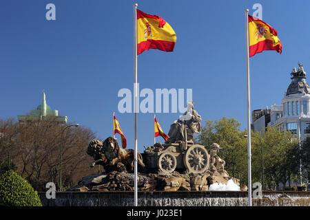 Fontana Cibeles a Madrid (Spagna) Foto Stock