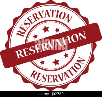 Prenotazione francobollo rosso illustrazione Illustrazione Vettoriale