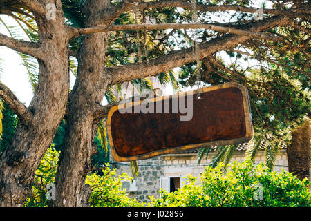 Scheda per iscrizioni nella foresta. Montenegro Foto Stock