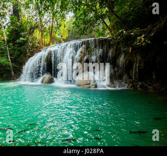 Cascata in Kanjanaburi Thailandia Foto Stock