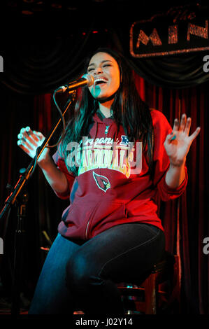 Jordin Sparks performing live presso il VH1 Rock scuole concerto presso la zecca sul dicembre 11, 2015 a Los Angeles, California. Foto Stock