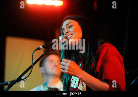 Jordin Sparks performing live presso il VH1 Rock scuole concerto presso la zecca sul dicembre 11, 2015 a Los Angeles, California. Foto Stock