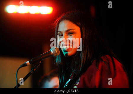 Jordin Sparks performing live presso il VH1 Rock scuole concerto presso la zecca sul dicembre 11, 2015 a Los Angeles, California. Foto Stock