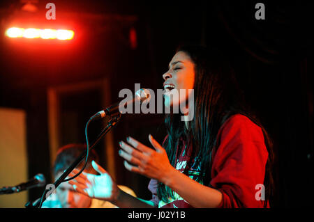 Jordin Sparks performing live presso il VH1 Rock scuole concerto presso la zecca sul dicembre 11, 2015 a Los Angeles, California. Foto Stock