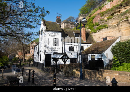 Il Ye Olde Trip to Jerusalem Pub nella città di Nottingham, Nottinghamshire REGNO UNITO Inghilterra Foto Stock