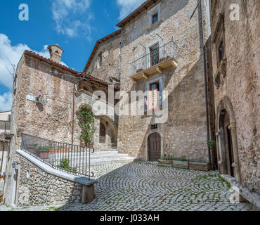 Santo Stefano di Sessanio Provincia de L'Aquila, Abruzzo (Italia) Foto Stock