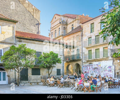 Pontevedra in un pomeriggio d'estate, Galizia, Spagna settentrionale, Agosto-13-2014 Foto Stock