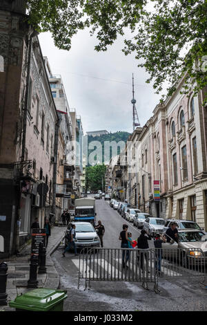 Tbilisi TV Broadcasting Torre da Besiki Street, Tbilisi, Georgia Foto Stock