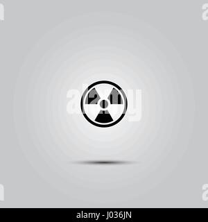 Icona radioattivi stock illustrazione vettoriale design piatto Illustrazione Vettoriale