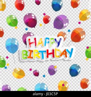 Impostare, i grappoli e gruppi di colore lucido palloncini Elio isolato Illustrazione Vettoriale