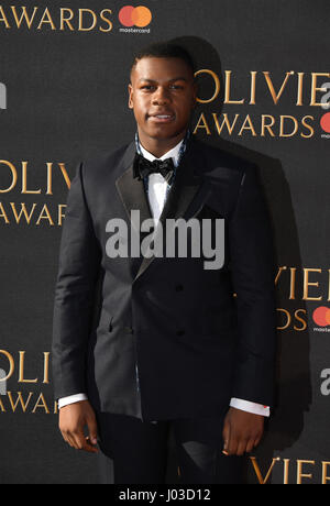 John Boyega frequentando il Olivier Awards 2017, tenutosi presso la Royal Albert Hall di Londra. Foto Stock