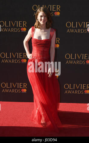 Rose Leslie frequentando il Olivier Awards 2017, tenutosi presso la Royal Albert Hall di Londra. Foto Stock