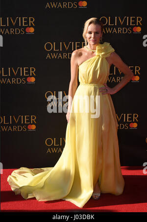 Amanda Holden frequentando il Olivier Awards 2017, tenutosi presso la Royal Albert Hall di Londra. Foto Stock