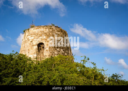 Rovine di canna da zucchero Mill, Antigua Foto Stock